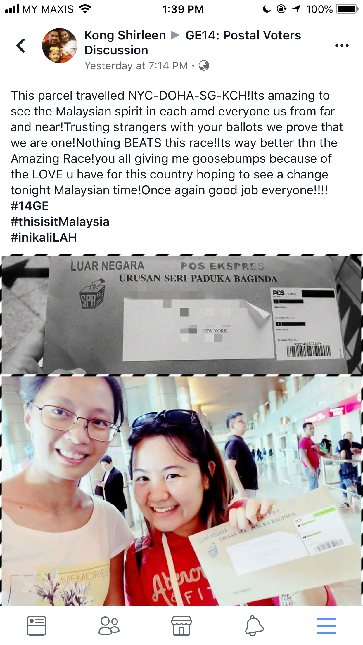 Facebook This parcel travelled more than we ever did!